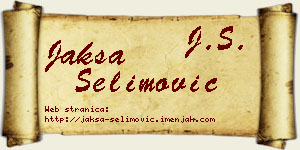 Jakša Selimović vizit kartica
